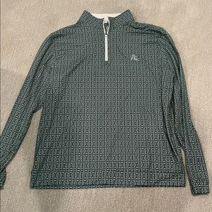 Rhoback Patterned Quarter-Zip Pullover